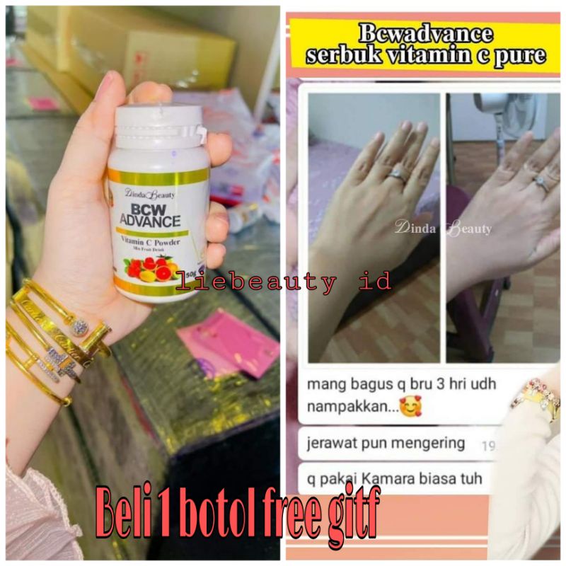 ( ORI / READY )  FREE GIFT BCW ADVANCE booster pemutih badan  vit C POWDER