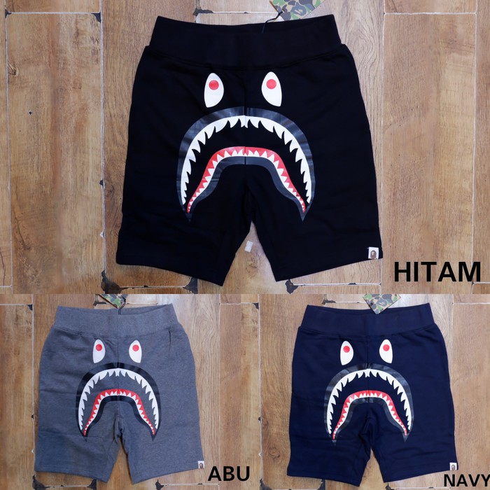 celana pendek BAPE 1st SHARK sweatpants MIRROR quality ( UNISEX )
