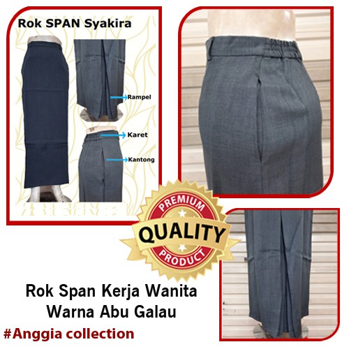 rok span ukuran 4L dan 5L-rok kerja-rok span syakira-rok polyester-rok kerja modis-rok kerja wanita