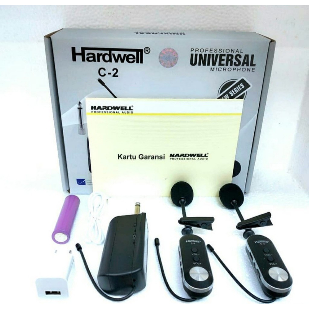 mic wireless clip on hardwell C-2 C2 original  mic imam