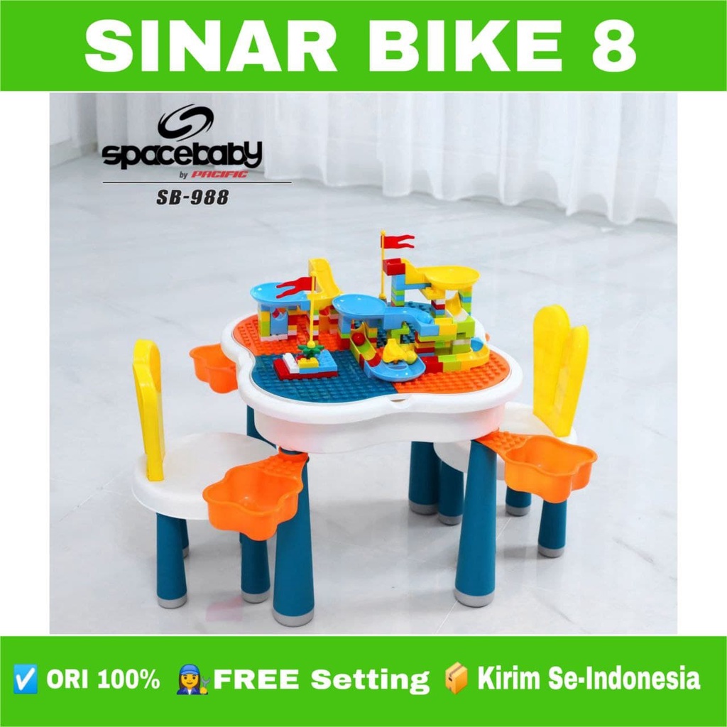 Kursi Bayi Multifunctional Table SPACEBABY SB 988 6 in 1 FREE LEGO