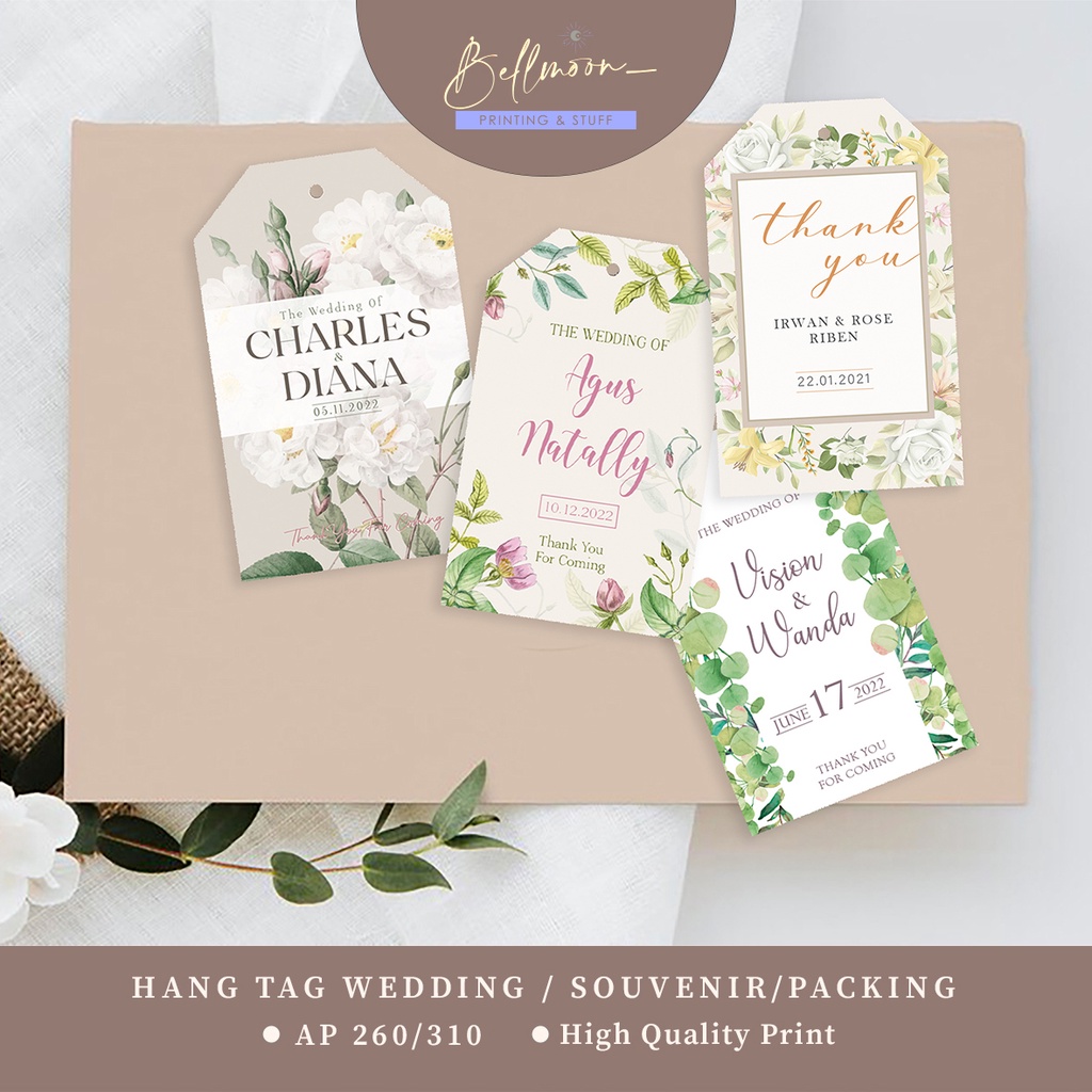

Hang tag Wedding Label / Tag Souvenir Custom nama Hampers