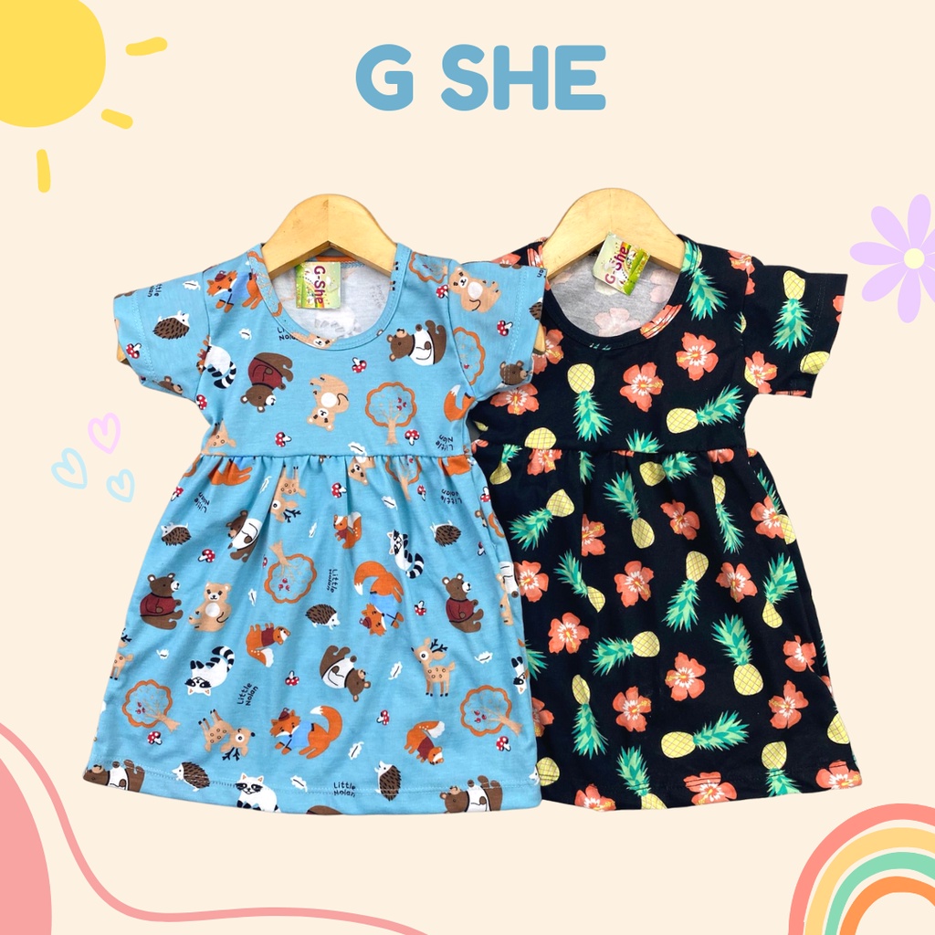 6-24 BLN DRESS BAYI GISKA DRESS BAYI MURAH DASTER BAYI