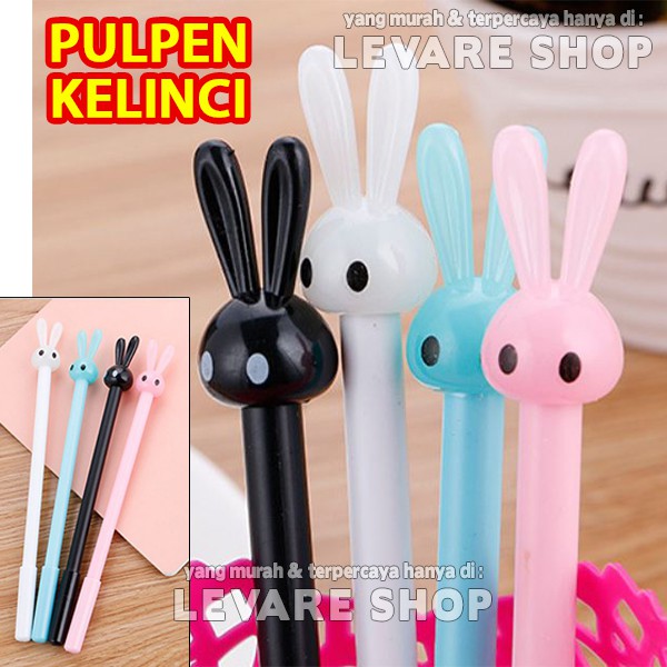

Pulpen Gel Kelinci - Pen Bulpen Ballpoint Karakter Rabbit Lucu