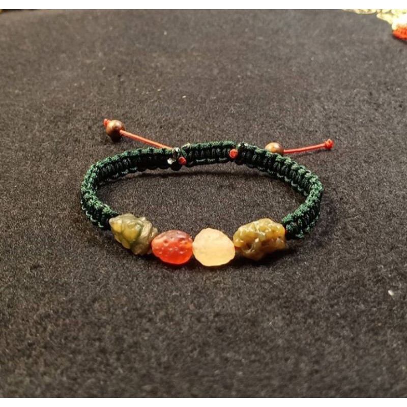 Gelang 4Batu Akik Hijau