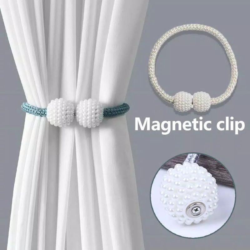 [BISA COD] TALI MAGNET PENGIKAT TIRAI GORDEN / MAGNETIC CURTAIN TIE ROPE