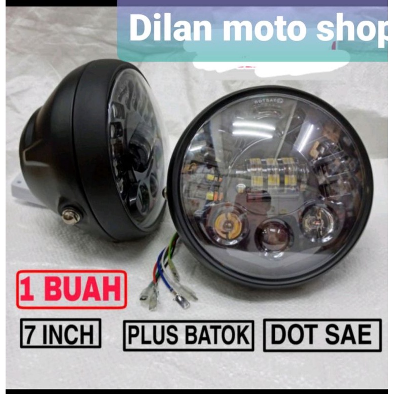 Lampu set Reflektor Lampu daymeker bulat 7in pnp Rx king new Vxion Lama Ninja R Scorpio W175