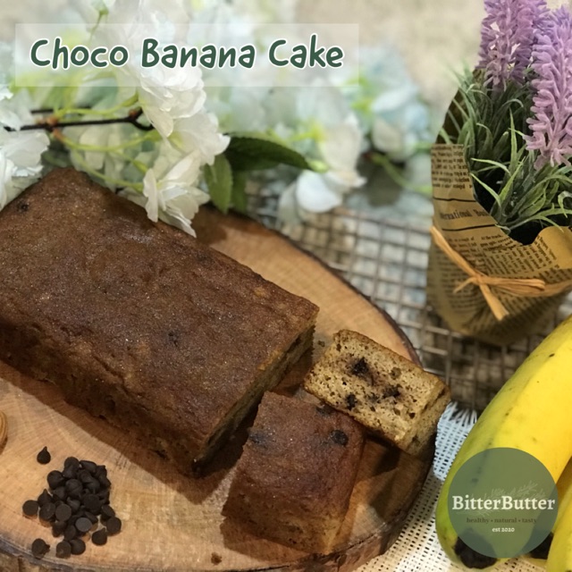 

Choco Banana Cake 20x10cm. Cake sehat tanpa terigu, gluten free,low fat, low sugar.