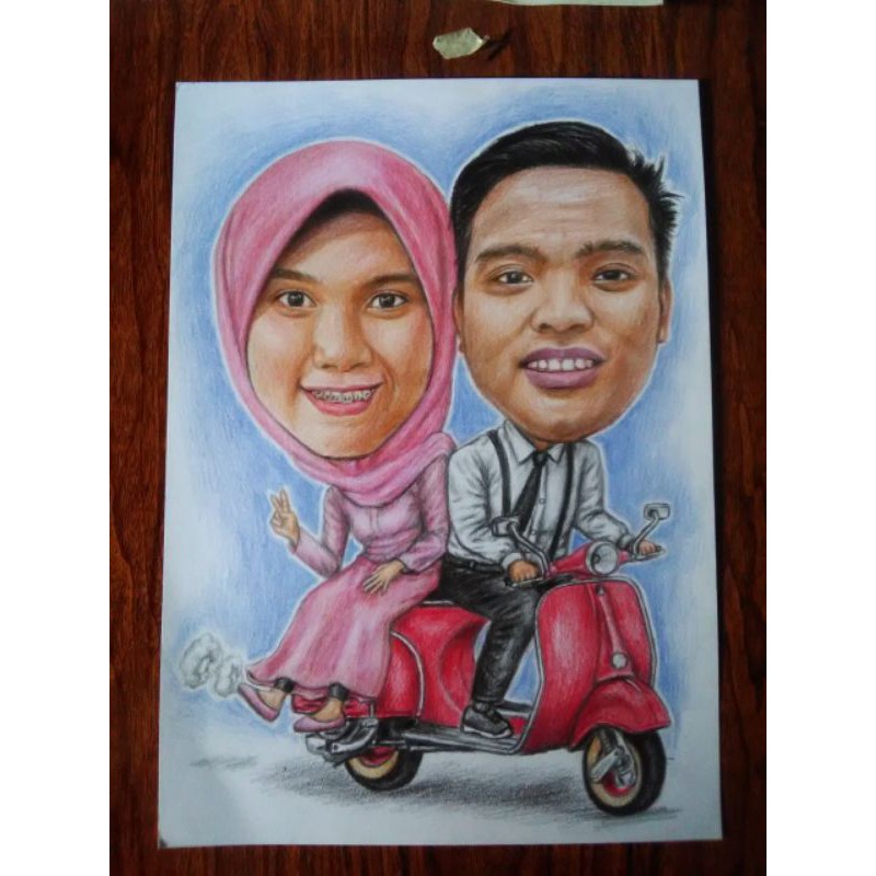 karikatur 2 orang/wajah a3