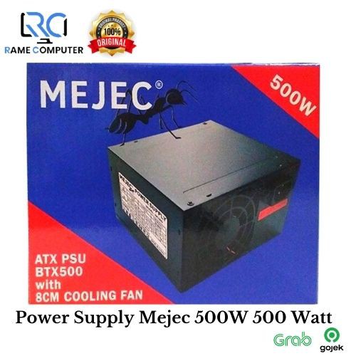 Power Supply Mejec 500W 500 Watt - ATX PSU BTX500 8cm Cooling Fan