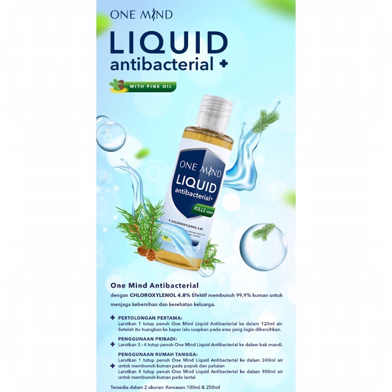 One Mind Antibacterial Liquid 100ml / Antiseptic