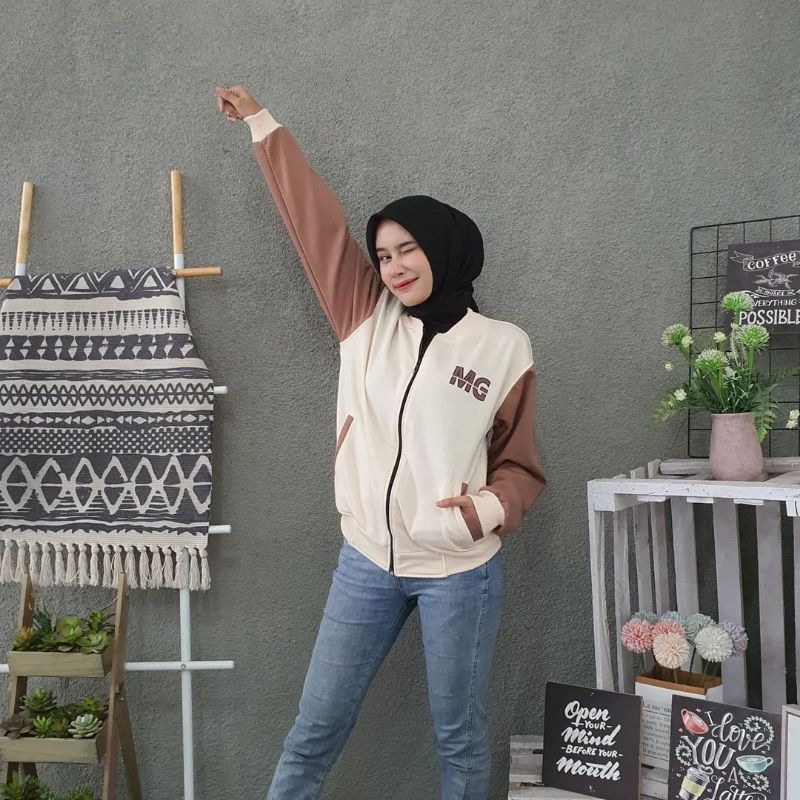 Mg Baseball Jaket Varsity Oversize Size M.L.Xl | Jaket Varsity Baseball Oversize | Baseball Jaket Korean Style