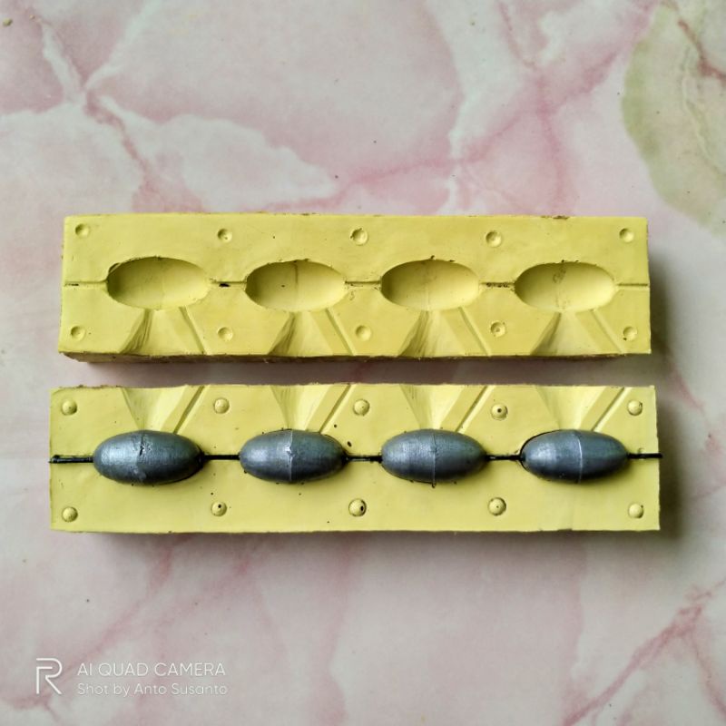 Moulding Cetakan Timah Pancing Bentuk Melinjo 40g