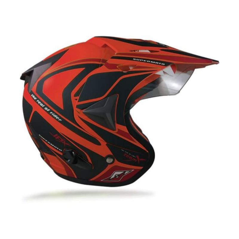 Helm jpx Semi cross nmax Doof Merah