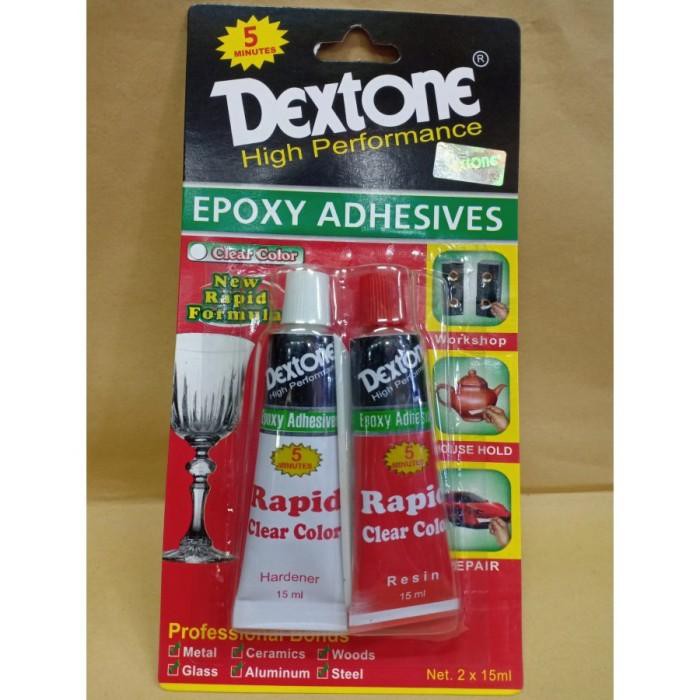 

Lem Epoxy Rapid DEXTONE 5 Menit Bening/ Lem campur rapid original