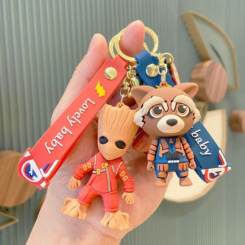 Marvel Gantungan Kunci Boneka Groot / Roket / Rakun / Darth / Vader / Stormtrooper Kartun