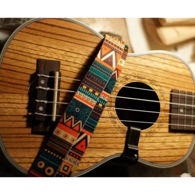 Strap Ukulele mini gitar Motif Vintage Import - tali guitar lele