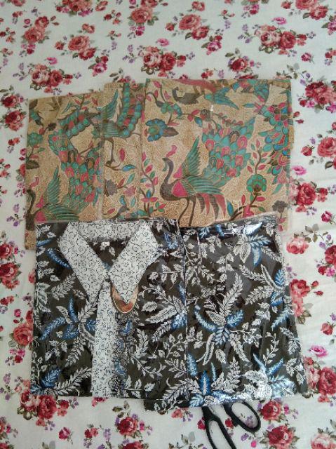 Kemeja Batik Pria Blarak Biru