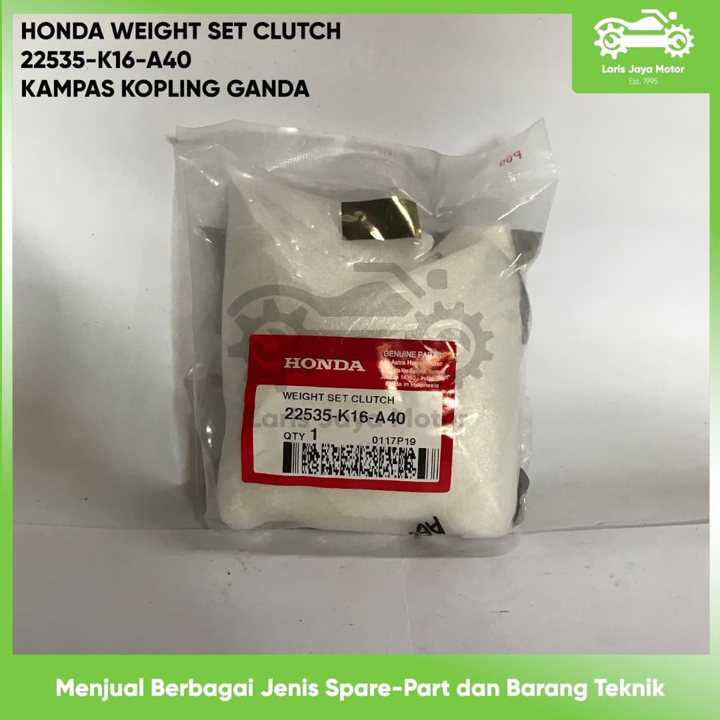 KAMPAS KOPLING GANDA BEAT FI, SCOOPY ESP 2017 22535-K16-A40 ORIGINAL ASLI HONDA KAMPAS GANDA KOPLING