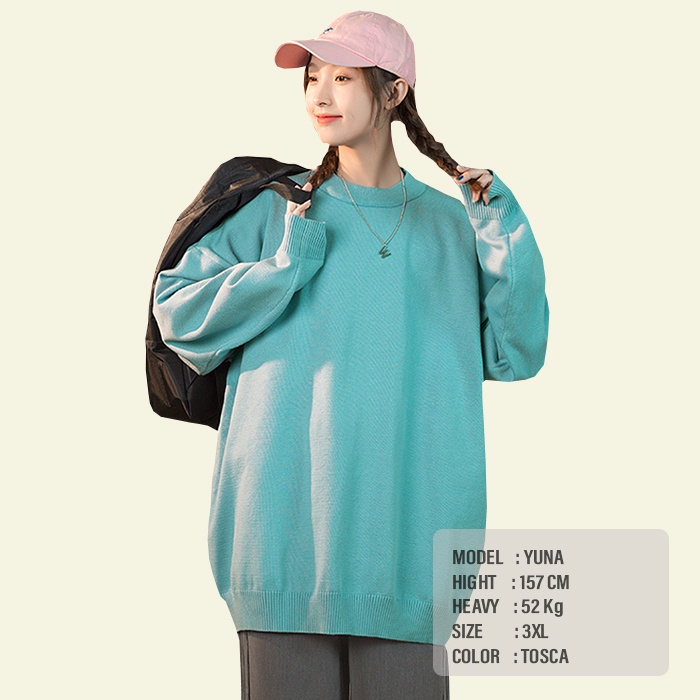 Sweater Wanita Hijab Tosca Polos Big Size M L XL XXL XXXL XXXXL XXXXXL Jaket Sweater Wanita Switer Jumbo Tosca