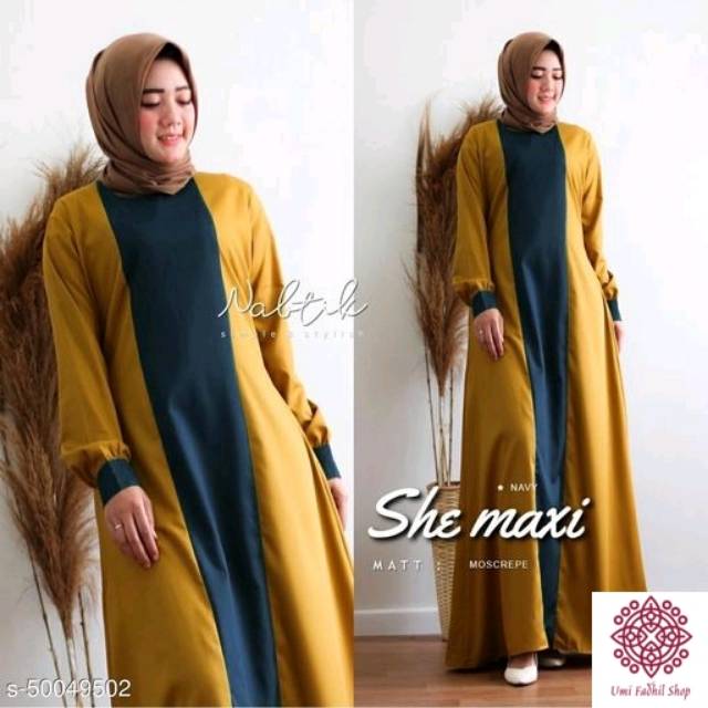 Kyoko Fashion Dress Wanita Muslim Dress Maxi She