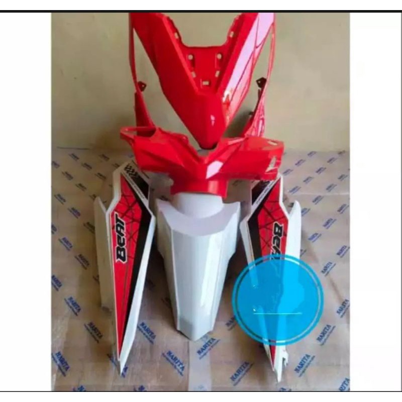 Full cover body motor beat new 2016 2019 merah putih