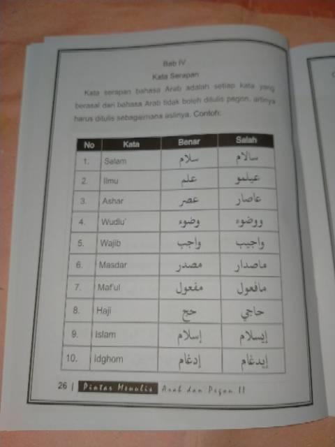 Belajar menulis arab pegon