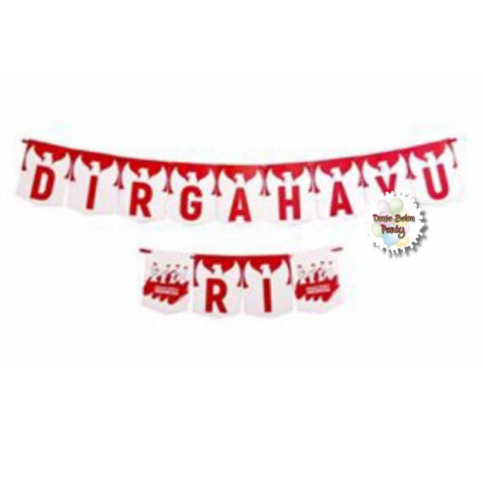 Banner DIRGAHAYU RI / Bunting Flag HUT RI MERAH PUTIH