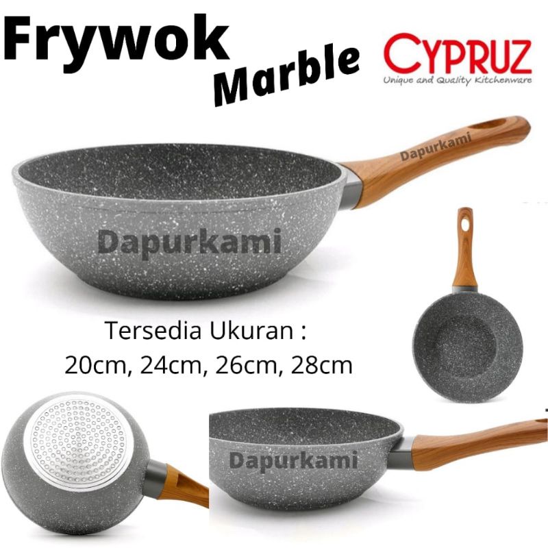 Wajan Cyprus Fry Wok Marble 24cm