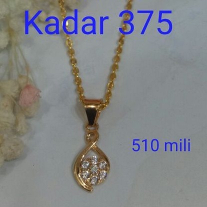 liontin mata putih emas asli 375