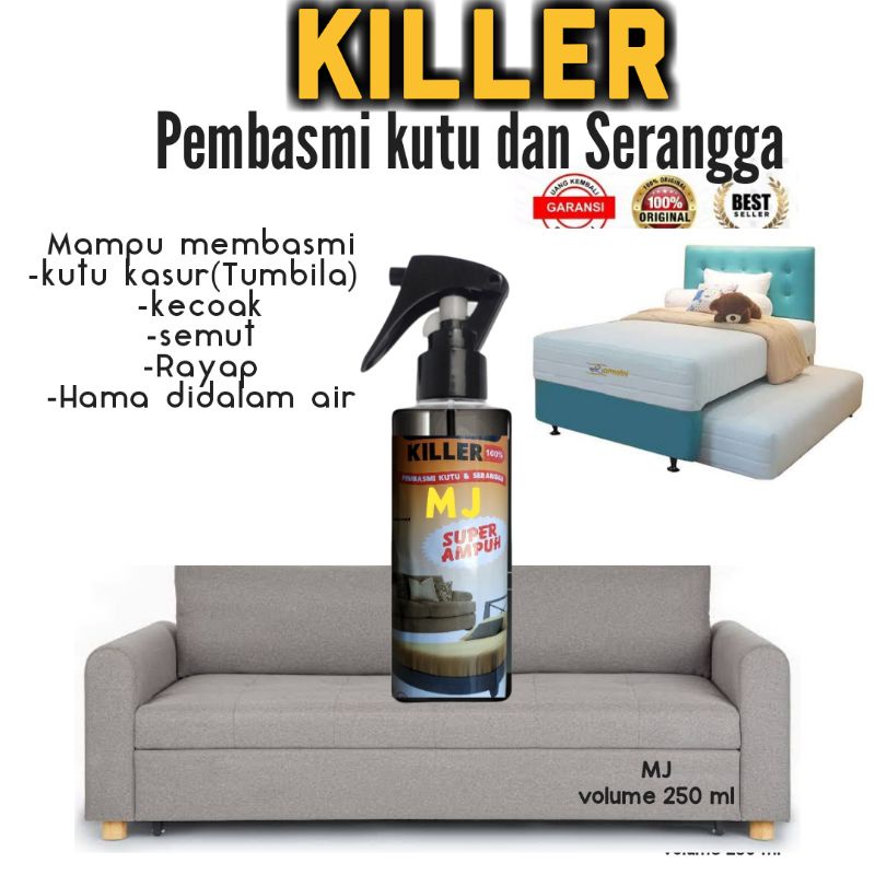 Anti kutu kasur killer /sofa/kecoak/serangga/pembasmi kutu kasur