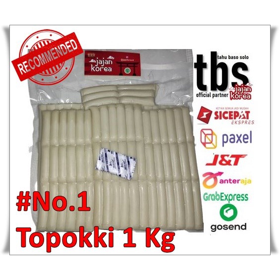 

Instant-Camilan- Topoki/Toppoki/Tteokbokki/Topokki/Rice Cake 1 Kg Jajan Korea -Camilan-Instant.