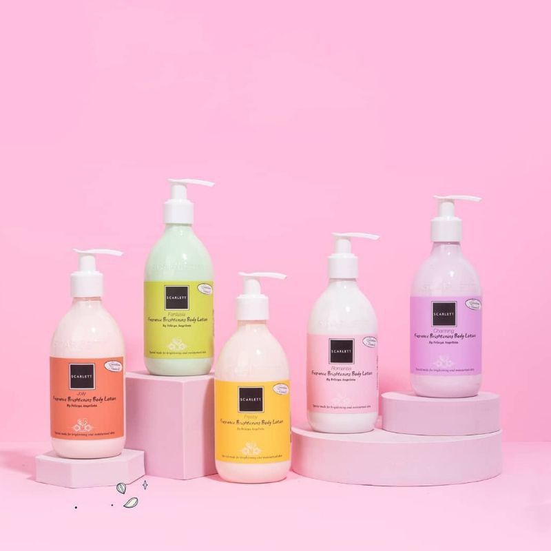 (SEMUA PRODUK SCARLETT) WHITENING BODY LOTION BPOM 300 ML LOTION | BRIGHTENING SHOWER SCRUB | SHAMPO