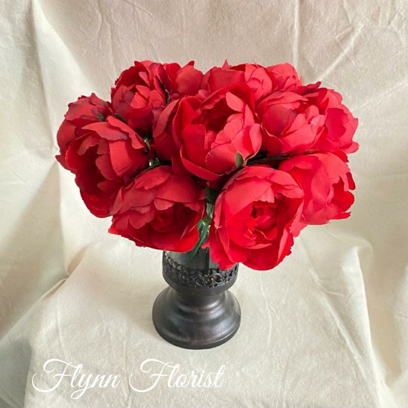 Bunga Peony Paris (per ikat) Bunga Artificial / Bunga Plastik / Bunga Dekorasi / Pernikahan-3