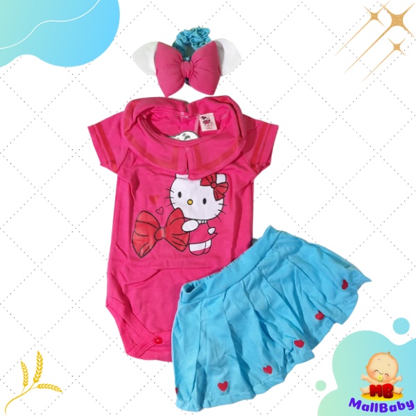 Baju Bayi Perempuan 3-9 Bulan Set Jumper Bayi Perempuan Murah HK