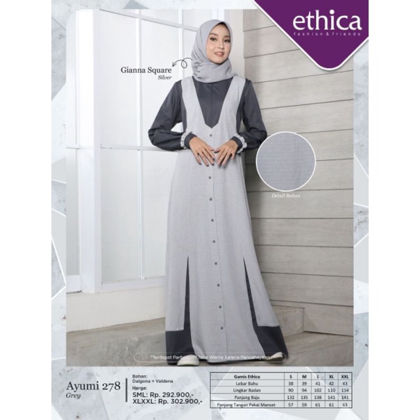 GAMIS ETHICA AYUMI 278 NAVY AYUMI 278 GREY