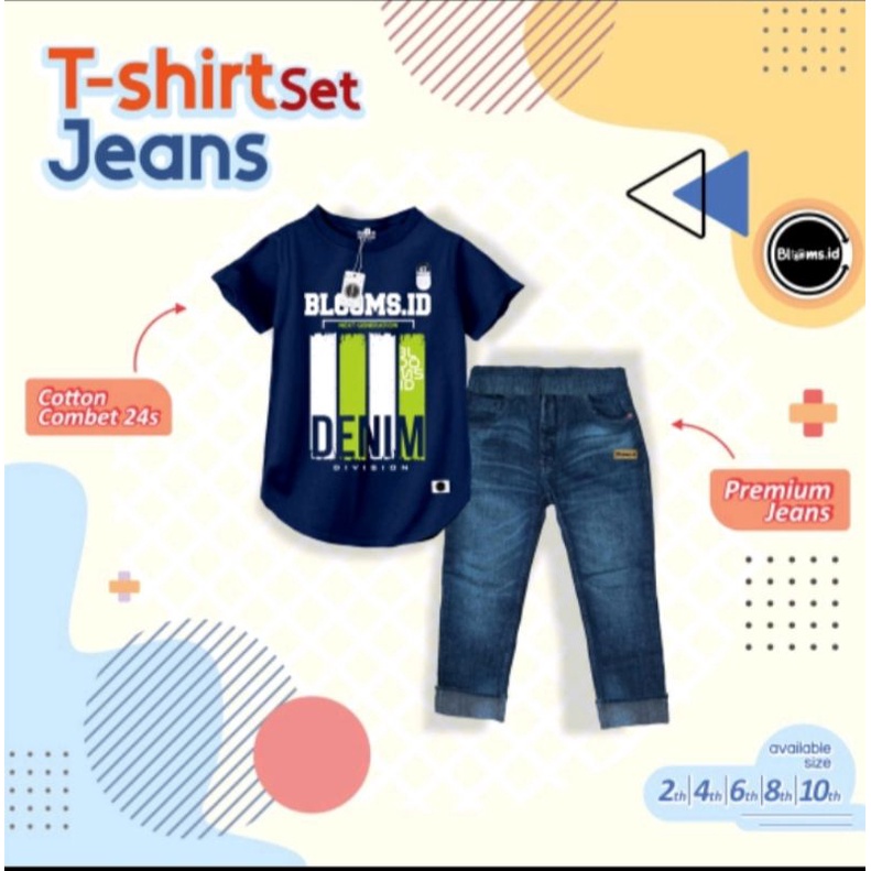 setelan jeans blooms id/setelan anak perempuan /setelan anak laki2