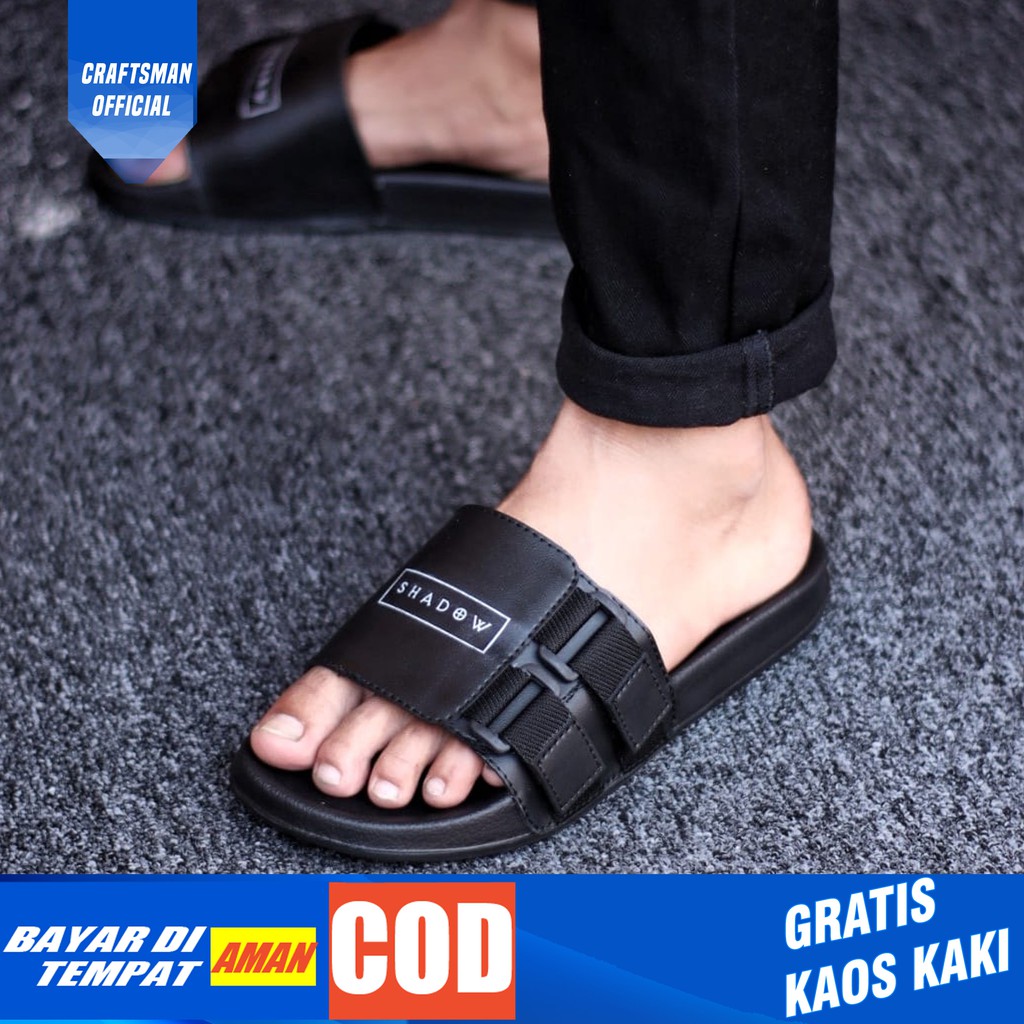 CRAFTS FLUX Sandal Slide SALE SANDAL KASUAL PRIA SENDAL SLOP ORIGINAL KULIT KASUAL 2021 FOOTWEAR