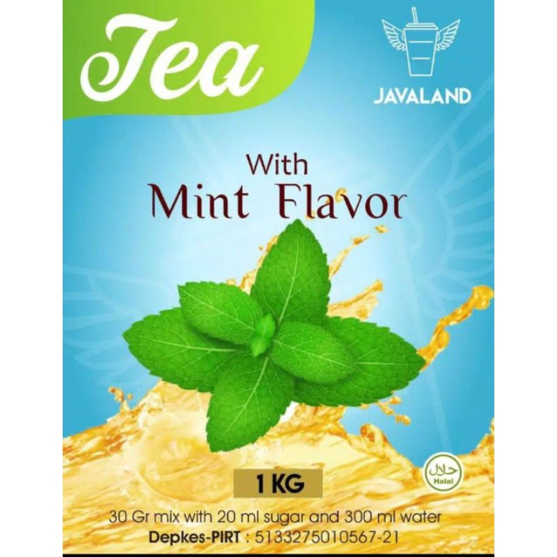 bubuk minuman mint tea flavor 1 kg