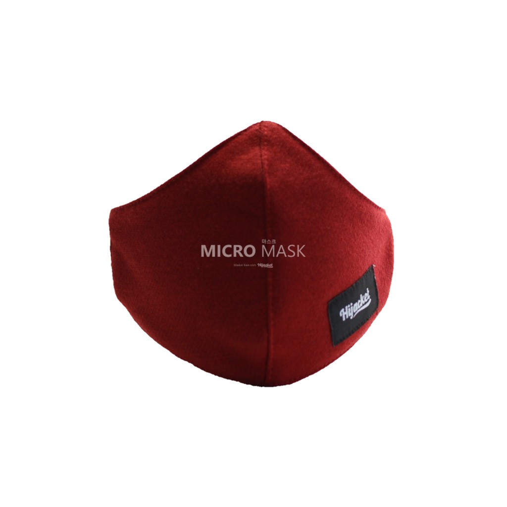 Masker Kain 2 Ply Pria Wanita Hijacket Non Sensi Kn95-Maroon