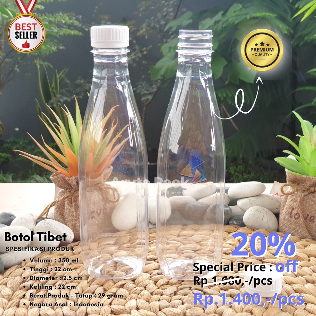 Jual Botol Plastik Pet Ml Tibet Minuman Jus Susu Kopi Tutup Ln Warna Warni Shopee Indonesia