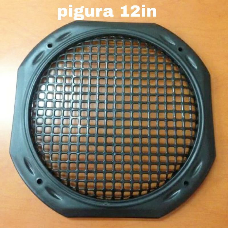 Gril speaker plastik kotak 12 inch pigura bingkai