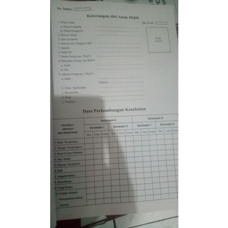 BUKU INDUK TK KURIKULUM 2013