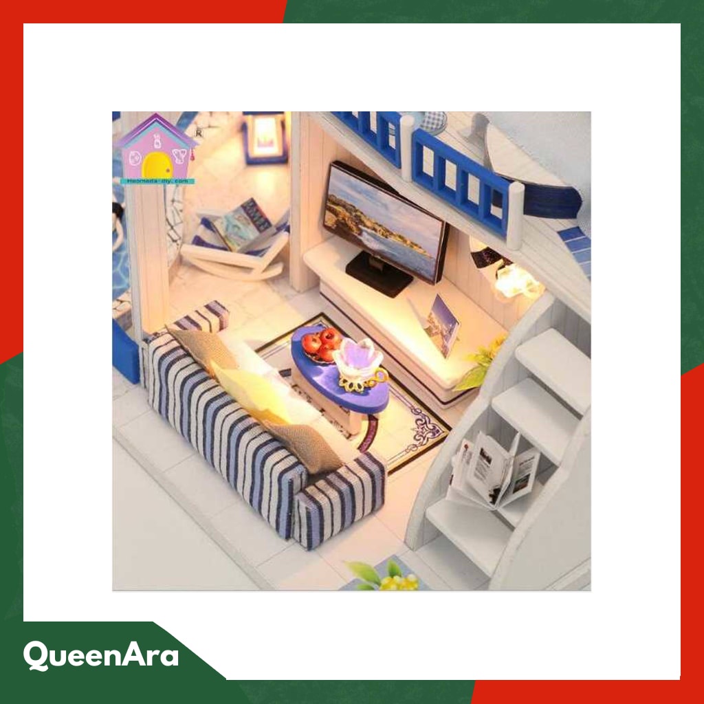 HONGDA Miniatur Rumah Boneka DIY Doll House Wooden Furniture - M04