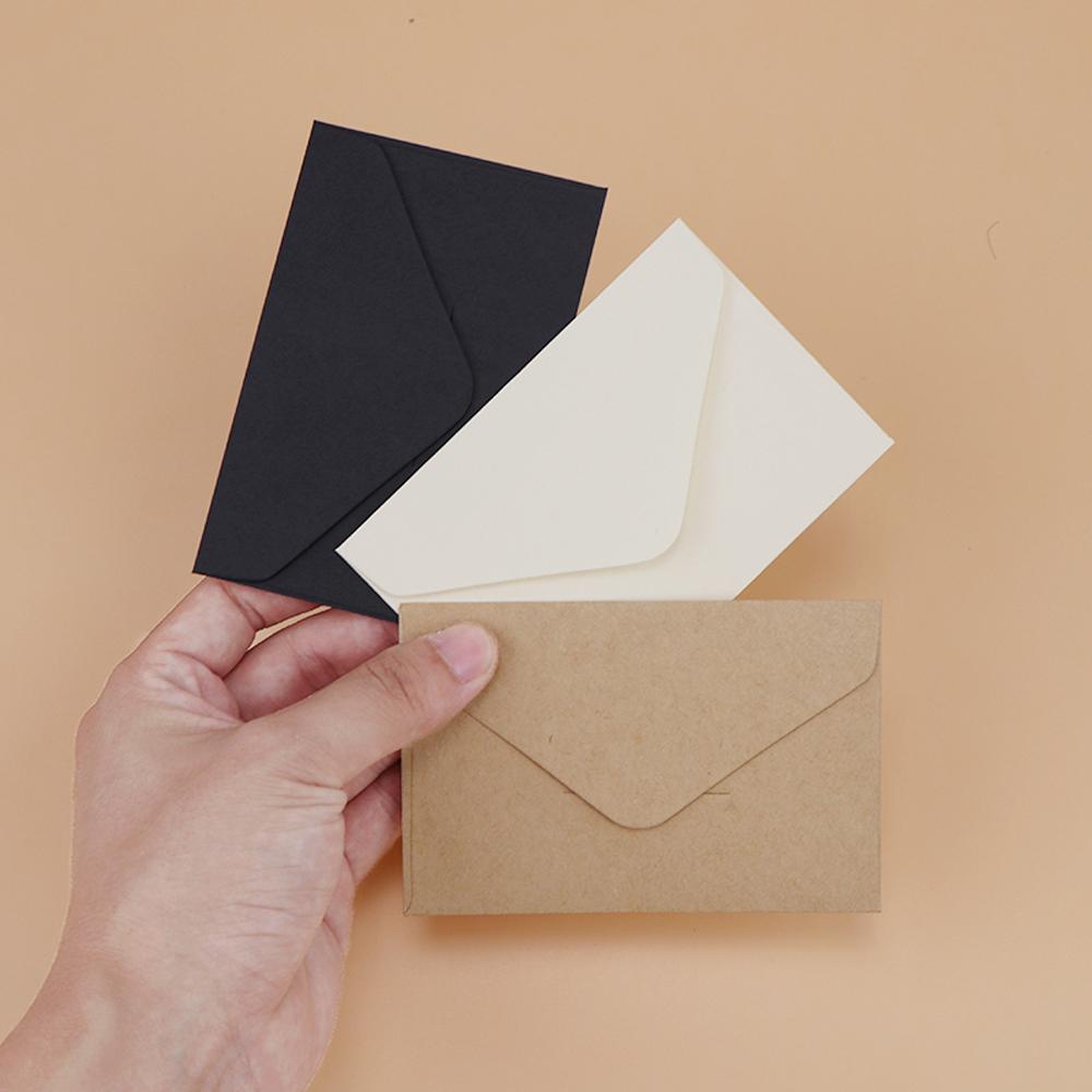 Lanfy Amplop Kertas Pernikahan 20 Pcs Gaya Eropa Mini Kraft Paper Klasik Kartu Pesan Undangan Amplop