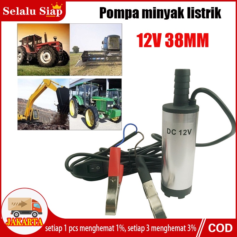 Pompa Air Minyak Oli Submersible Water Diesel Pump Transfer Oli Bensin Mobil 12V