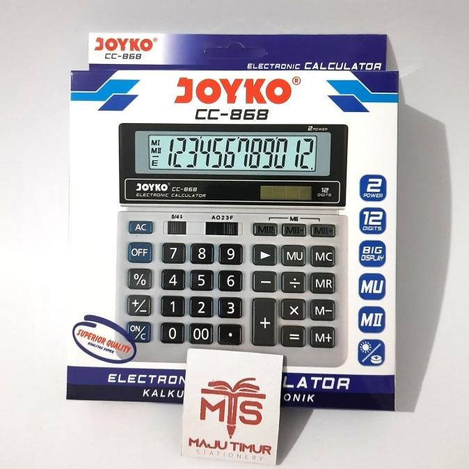 

Silahkan Order] Kalkulator Joyko CC-868 / Electronic Calculator / 12 Digits