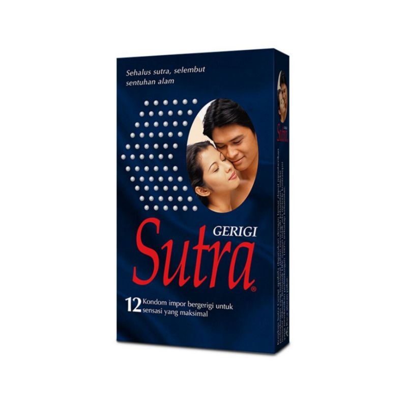 Kondom Sutra Bergerigi 12 pcs Box Biru - Sutra Gerigi Original