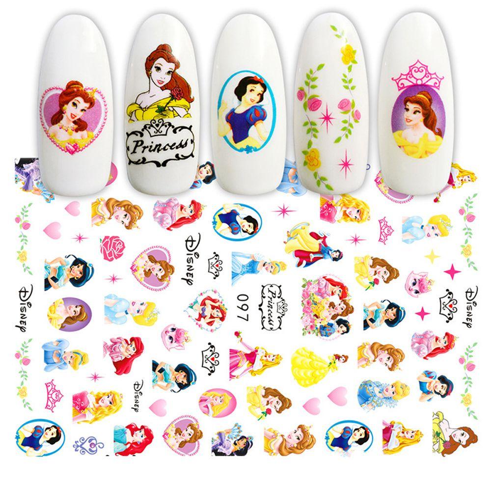 AUGUSTINA Agustina Kartun Stiker Kuku Putri Lucu Indah Nail Art Dekorasi Manicure Aksesoris Mermaid Duffy Anak Perempuan Mainan Anak Stiker