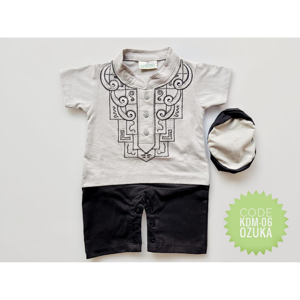 Ozuka Baju Muslim Romper Koko Anak Bayi Laki-laki KDM-06